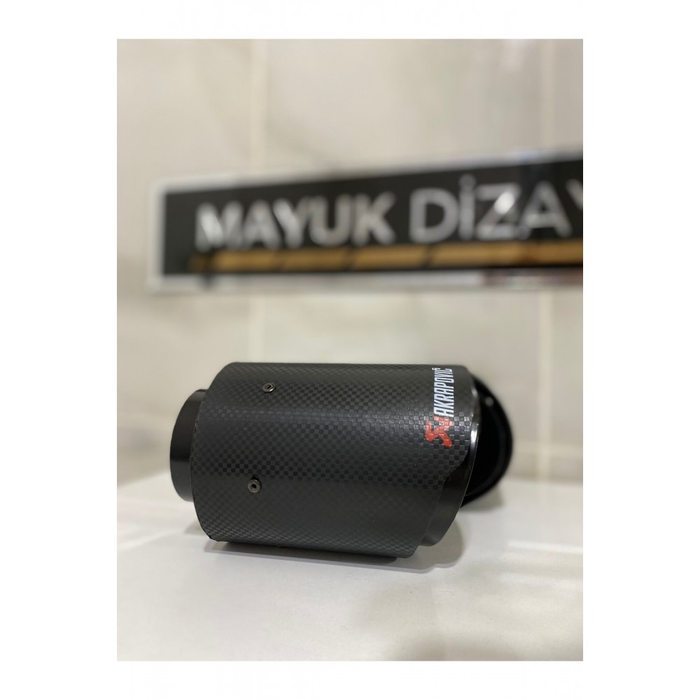 90MM TEKLİ İÇİ SİYAH AKRAPOVİÇ EGZOZ UCU