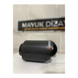 90MM TEKLİ İÇİ SİYAH AKRAPOVİÇ EGZOZ UCU