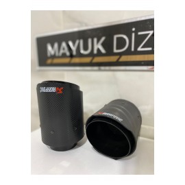 90MM TEKLİ İÇİ SİYAH AKRAPOVİÇ EGZOZ UCU