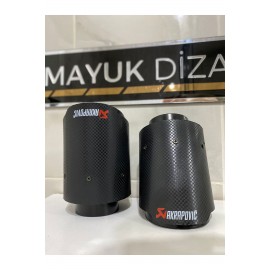 90MM TEKLİ İÇİ SİYAH AKRAPOVİÇ EGZOZ UCU