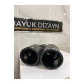 AKRAPOVİC 75MM Kordonlu Karbon ÇİFTLİ Siyah Egzoz Ucu 1 ADET SOL