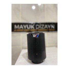 AKRAPOVİC 90mm BMW ÇİZGİSİZ M SPORT Karbon TEKLİ Siyah Egzoz Ucu 2 ADET