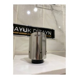 AKRAPOVİC 90mm DIŞI KROM TEKLİ Siyah Egzoz Ucu 1 ADET