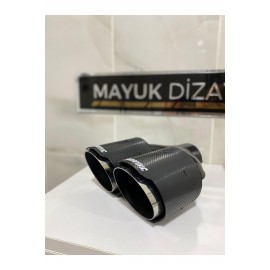 Akrapovic 90mm Krom Çiftli Eşit Egzoz Ucu Her Araca Uyumlu 1 Adet