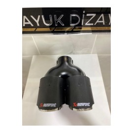 Akrapovic 90mm Krom Çiftli Eşit Egzoz Ucu Her Araca Uyumlu 1 Adet