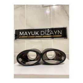AKRAPOVİC SLK YASSI Kordonlu Karbon TEKLİ Siyah Egzoz Ucu 2 ADET