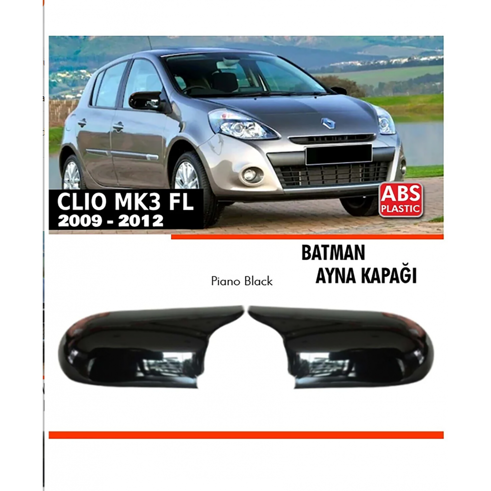 Clio 3 FL Batman Mirror Cover Piano Black / 2009-2012