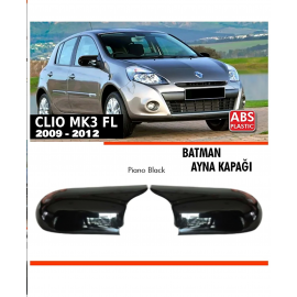 Clio 3 FL Batman Mirror Cover Piano Black / 2009-2012