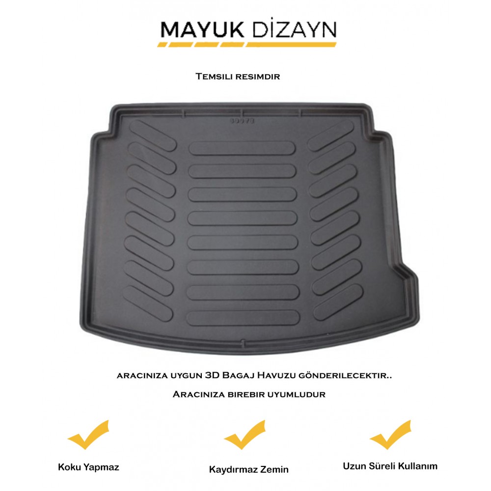 Opel Crossland X Suv 3D Bagaj Havuzu (2017+)  ÜCRETSİZ KARGO --MAYUK DİZAYN--
