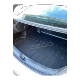 Renault Megane 4 Sedan 2016 ve üzeri Model Araca Özel 3D Bagaj Havuzu
