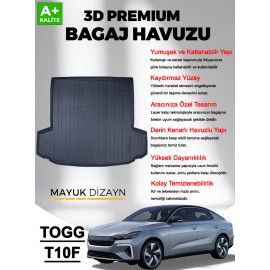 TOGG T10F SEDAN 2025 Sonrası MYK 3D Premium Yumuşak Bagaj Havuzu