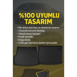 Volkswagen Polo 2021 Sonrası MYK 3D Premium Yumuşak Bagaj Havuzu